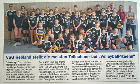 VSG Rebland stellt die meisten Teilnehmer bei „Volleyball4teens“ in Haslach