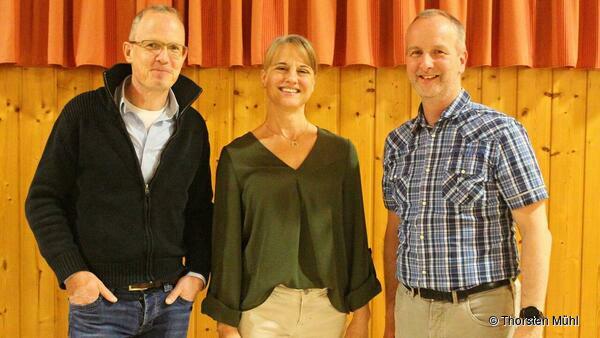 Der neue TuS-Kernvorstand mit Martin Isenmann, Heike Günther und Thorsten Müller (von links). Es fehlt Benjamin Wycisk-Bauer. Foto:Thorsten Mühl